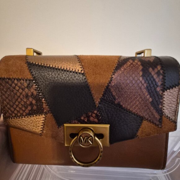 Michael Kors Caramel Brown Patchwork Shoulder bag - Picture 4 of 10